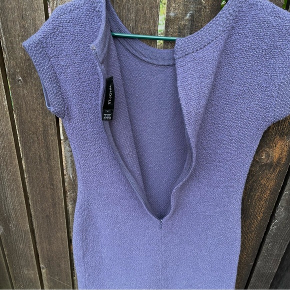 ST. JOHN Black Label PF 12 GRP 1 Pastel Purple Textured Knit Dress Sz 4 - Picture 4 of 16